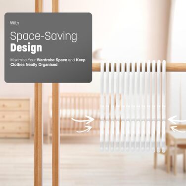 Детские вешалки для одежды Keplin - 36 шт., белые, не скользящие, для детской и младенческой одежды