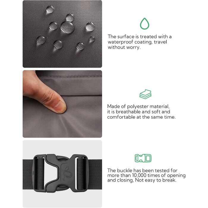 Спортивна поясна сумка Waterfly: стильна фанна-сумка для чоловіків та жінок, унісекс, для прогулянок, подорожей, MTB, спорту, тренувань собак, сірого кольору