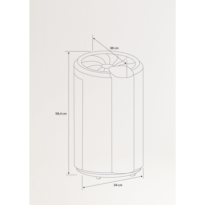 Осушувач повітря CREATE Luftentfeuchter XL SPIRAL (20 л/добу), для приміщень до 90 м², LED-дисплей, 380 Вт, білий
