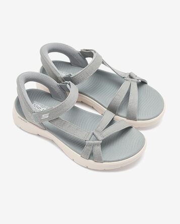 Сандалі жіночі Skechers Go Walk Flex Illuminate Hands Free Slip-ins сірі (39 EU)