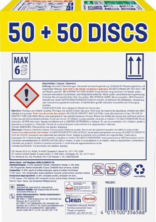 Капсули для прання Persil Color 4in1 DISCS, пральний засіб з технологією глибокого очищення для кольорової білизни, 100 прань