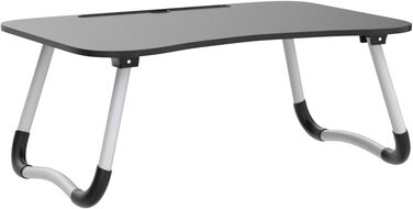 Регульований столик для ноутбука в ліжко, підставка для ноутбука, трансформер, 60 x 40 см (Чорний)