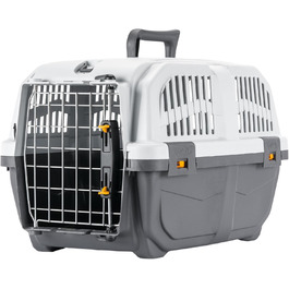 Транспортний бокс для собак середніх та великих порід Nobby Skudo IATA 48x31.5x31 см, сірий (L 55x35x32 см)