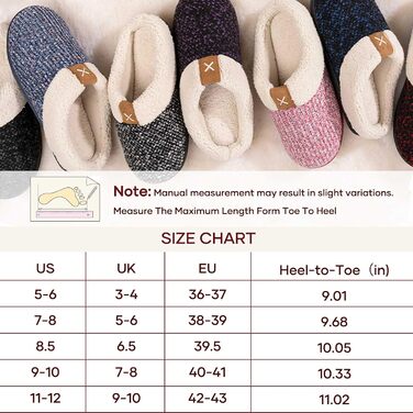 Тапочки домогосподарства ULTRAIDAS: теплі плюшеві тапочки для жінок, м'які та зручні, з Memory Foam, для дому та вулиці