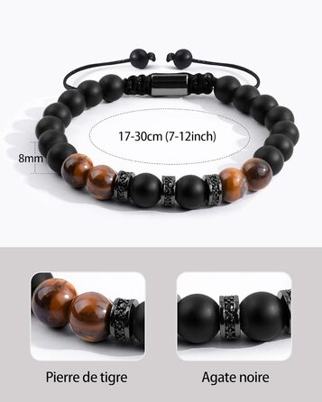 Браслет на руку VGWON для чоловіків з перлами – подарунок на день народження, Різдво, для хлопчика 11-16 років, друзів, чоловіка, батька. Модель UVG-BM106S