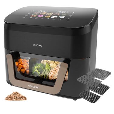 Фритюрниця Cecotec Cecofry & Grill Smokin' 6500 Plus 6.5л з грилем та функцією копчення, 2200 Вт, чорна