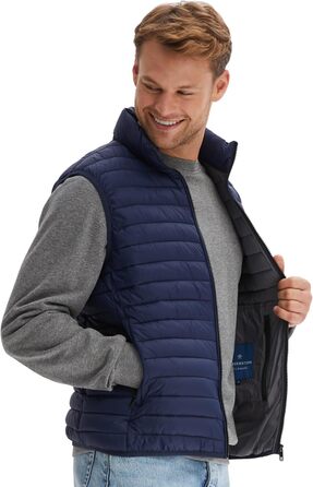 Степова жилетка Morgenstern для чоловіків, тепла зимова жилетка з синтетичного пуху, блакитна (XL)