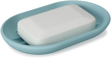 Стильна мильниця овальної форми Umbra Touch з м'яким покриттям для ванної кімнати та кухні, білий колір, 14 x 9 x 2 см