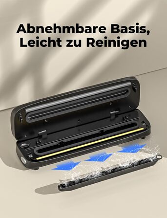 Вакуумний апарат 5 в 1: багатофункціональний вакууматор з вбудованим різаком, вакуумний пакувальник sous vide з 10 пакетами та шлангом, фольгозваріння для продуктів харчування