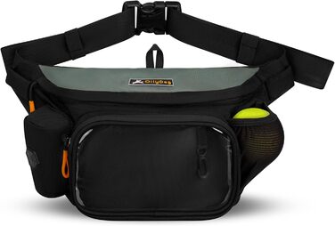Пакет OllyDog Trailblazer для собак | Поясна сумка для ласощів | З кулькою | Водовідштовхуючий | Диспенсер для відходів | Вільні руки | Для прогулянок та тренувань, універсальний розмір (Juniper)