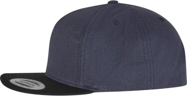 Кепка Flexfit Unisex Classic 5 Panel Snapback, універсальний розмір, темно-синій/чорний