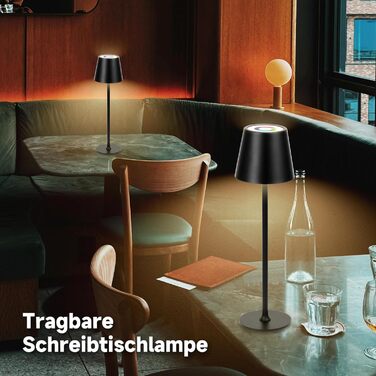 2 шт. Бездротові LED-лампи настільні, перезаряджувані, 3000K та RGB, USB-C, 5500mAh, золоті (2 шт.)