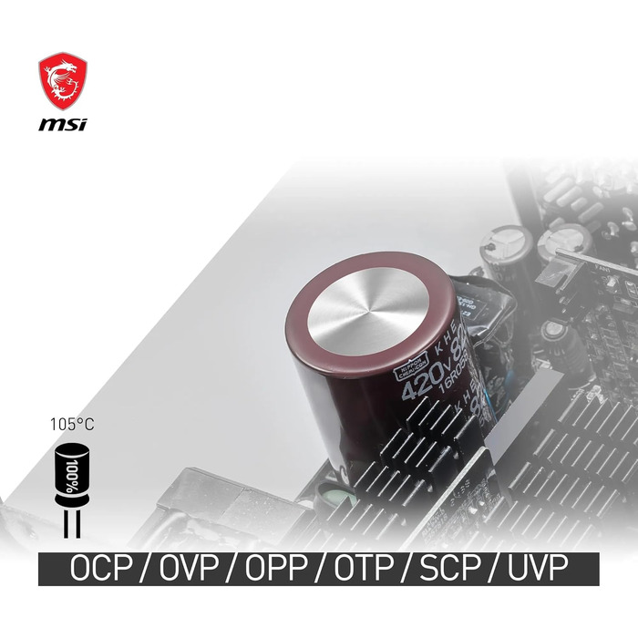 Блок живлення MSI MPG A1000G PCIE5 1000W, 80 Plus Gold, ATX 3.0, PCIe 5.0, повністю модульний