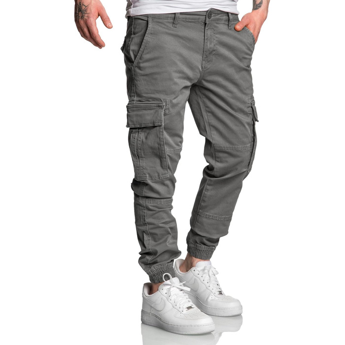 Чоловічі штани карго чинос джинси Herren R7020 темно-сірі, розмір 34W