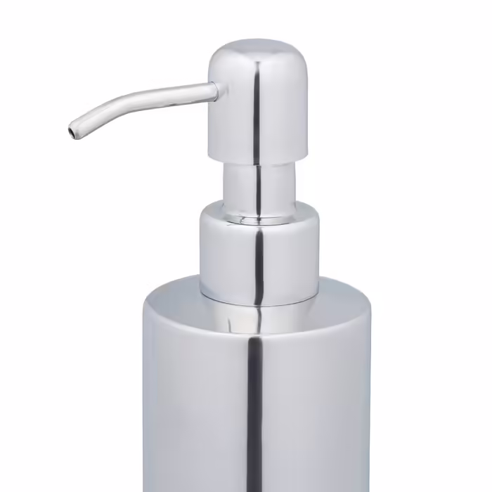 Relaxdays 4-Piece Bathroom Set, Shiny Silver