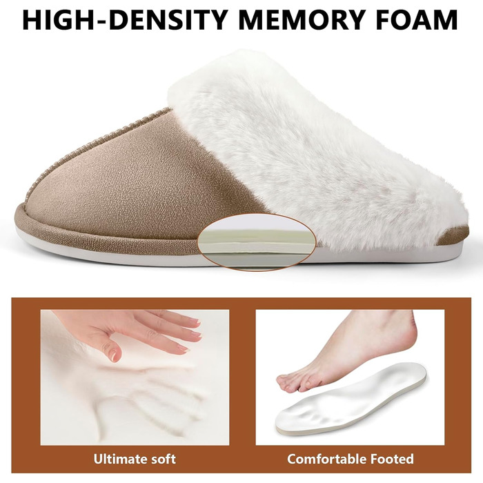 Тапочки домішки жіночі чоловічі зимові теплі зручні з плюшем, м'які, пухнасті, неслизькі, для дому та вулиці (38/39 EU, Хакі)