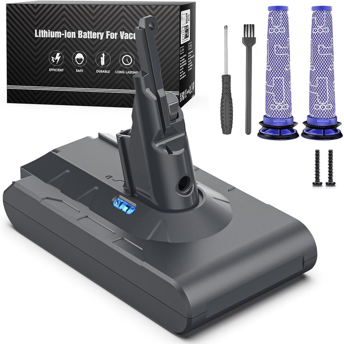 Акумулятор Keenstone 6500mAh 25.2V для пилососів Dyson V10 Animal, Absolute, Motörhead, Fluffy, Total Clean SV12 (замінник V8 6.5Ah)