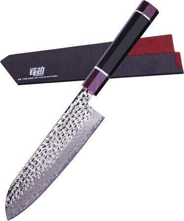 FINDKING Santoku ніж: професійний кухонний ніж з японської сталі 9Cr18MoV, ABS рукоятка, 21 см (8 дюймів)