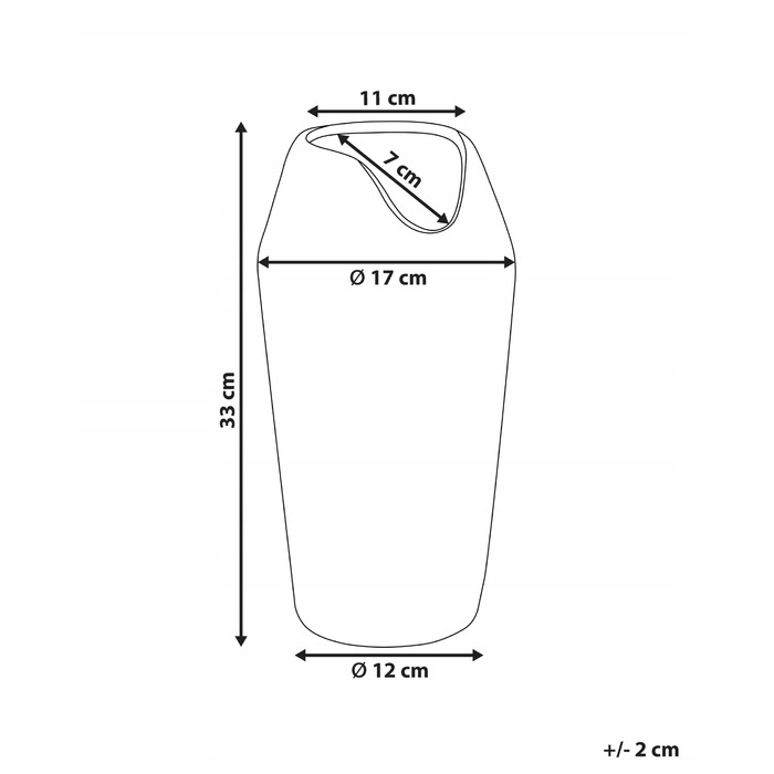 Керамічна ваза Beliani, 17 x 33 см