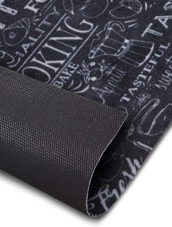 Килимок для кухні Hanse Home Cook & Clean, антиковзний, легкий у догляді, з малюнком їжі, 50x150 см – килимовий доріжка для кухні, коридору, передпокою, їдальні