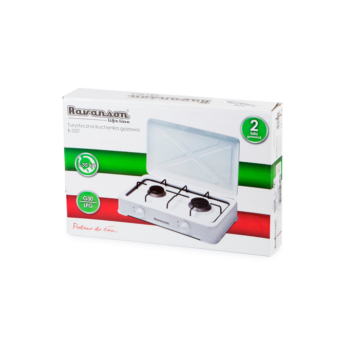 Портативна двоконфорна газова плитка Ravanson K-02TB