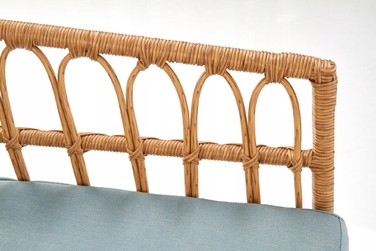 Садова лава зі спинкою з пластику, 140 x 58 см