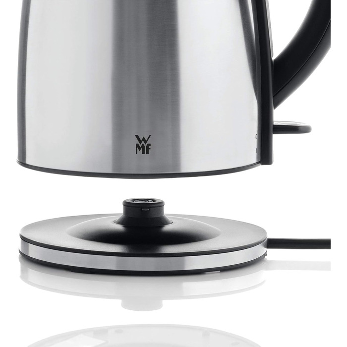 WMF Stelio Stainless Steel Kettle, 1.7L, Electric Kettle with Scale Filter, 2400W, Illuminated Water Level Indicator, Matte Stainless Steel