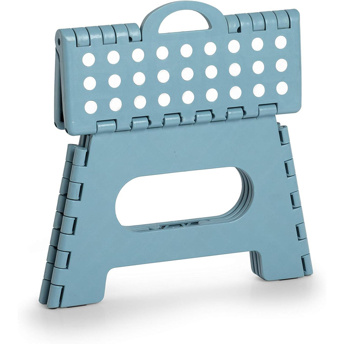 Складний стілець Zeller 13037 Premium, пластиковий, розкладний, з сертифікацією TÜV, вантажопідйомність 150 кг, колір айсбліу