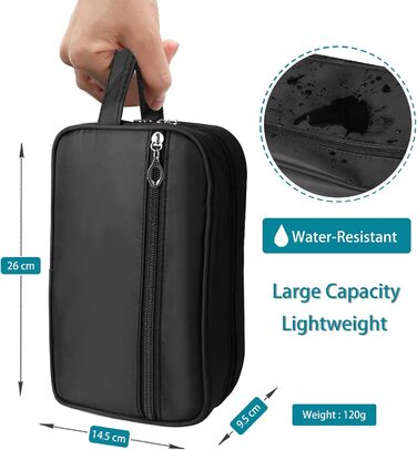 Чоловічий туалетний набір FITDON, водонепроникна сумка для туалетних речей, валіза, чорна