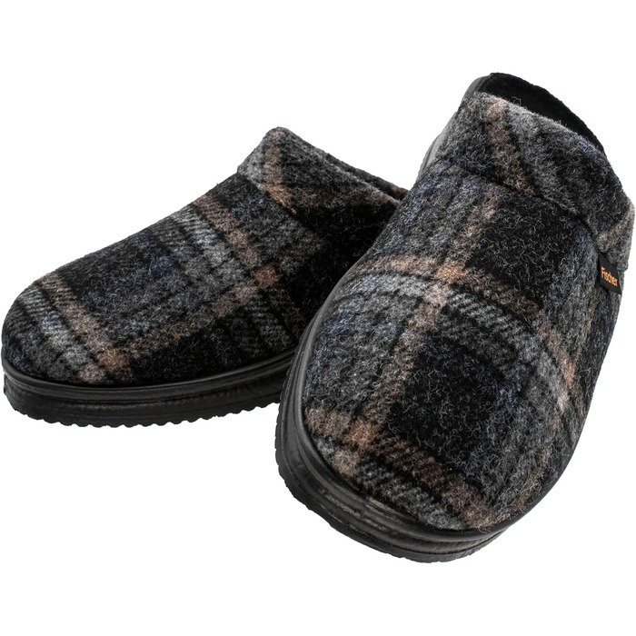 Домашні тапочки чоловічі Fischer Karomuster 204602 (41 EU, сірий)