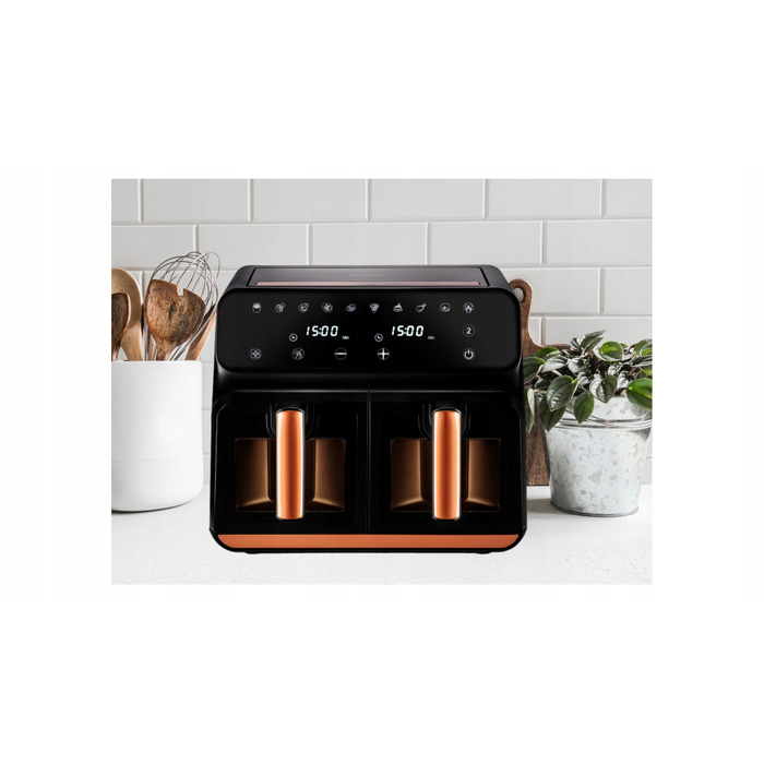 Аерофритюрниця AirDweller ADTJF3 2400 Вт, 9 л, чорно-золота