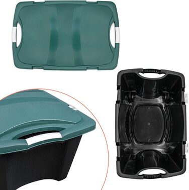Spetebo Jumbo Allzweckbox 120 Liter with Wheels - also usable as a garden box and toy box