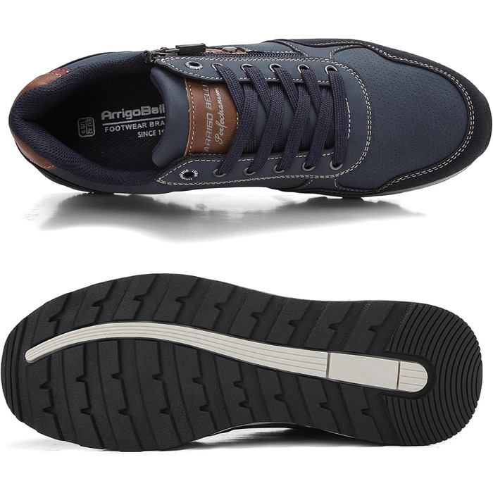 ARRIGO BELLO Кросівки для чоловіків: зручні, легкі, з блискавкою, для активного відпочинку та прогулянок. Розміри 41-46 (синій, 45 EU).