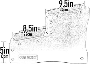 Сходинки для тварин Pet Gear Easy Step II: 2 сходинки для котів/собак до 38 кг, портативні, знімні, з прання, (Light Cocoa, XS)