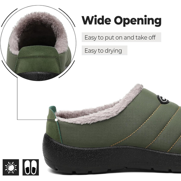 Тапочки халатні зимові Mishansha для чоловіків та жінок, теплі, з плюшевою підкладкою, розмір 35-47, колір зелений, 41 EU