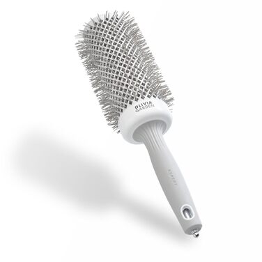 Кругла щітка Olivia Garden Expert Blowout Speed з керамічним покриттям, 55 мм, білий та сірий