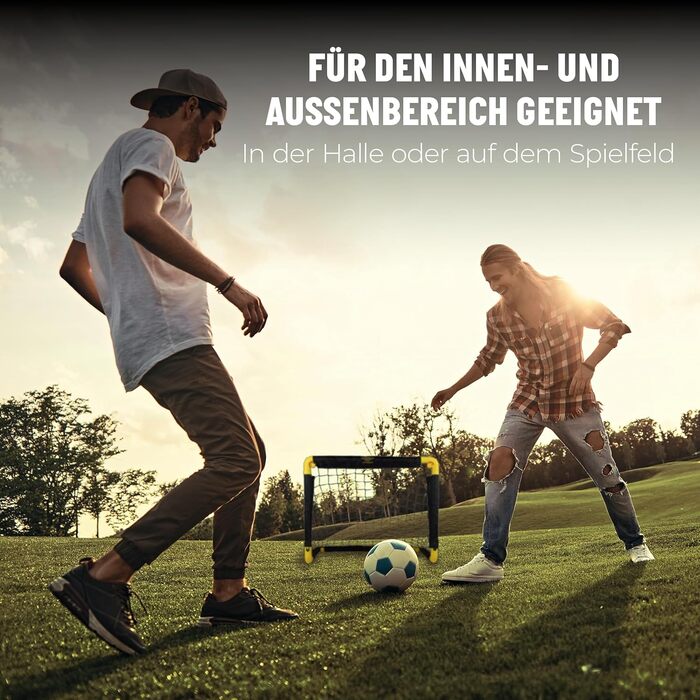 Ворота для футболу Umbro 50x44x44 см - Комплект 2 шт. - Складні, для дітей, для тренувань, металеві, чорно-жовті