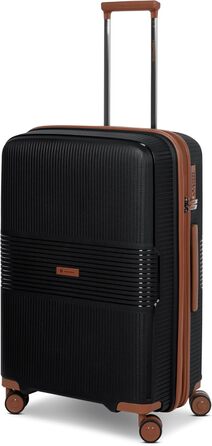 Набір валіз Eco Edition 3 шт. | Розширювані валізи з TSA-замком | Чорний колір, валіза M (67 см)