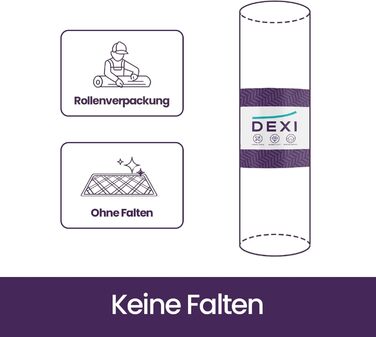 Килимок для дому та вулиці DEXI, 60x90 см, сірий - вологостійкий, неслизький, миючий