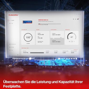 SSD WD Blue SN5100 1TB NVMe PCIe Gen 4.0 M.2 2280 - Швидкість 7100 MB/s, nCache 4.0, SanDisk 3D NAND