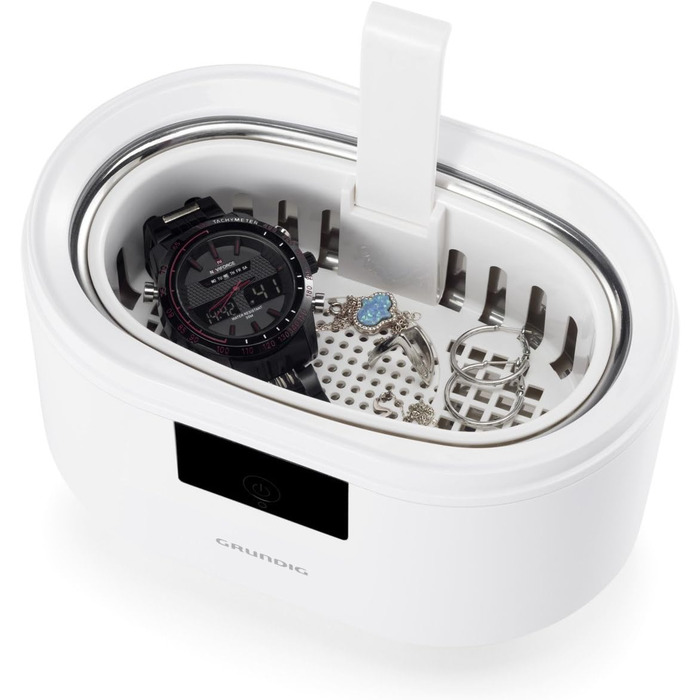 Ультразвуковий очисник Grundig UC 6620 з таймером, 500 мл, 50 Вт, білий (без таймера)