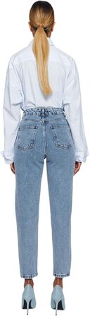 Джинси жіночі Trendyol Mama Jeans висока талія прямі Indigo 42