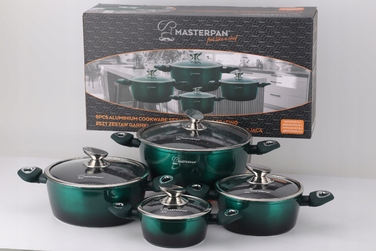 Набір алюмінієвих каструль Masterpan Premium, 8 предметів