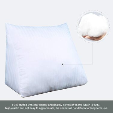 Підлогове подушник-підголівник Johnear для ліжка та дивана, 45x20x35 см, сірий