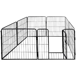Вольєр для цуценят Petigi, розкладний, сталевий, з порошковим покриттям, розмір 80x60 см, сітка 47 мм