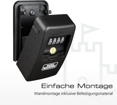 Кейс-сейф для ключів Burg-Wächter Key Safe 60 L SB з 4-значним кодом, магнітний, з підсвіткою, для зовнішнього та внутрішнього монтажу, чорний