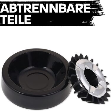 Переносний попільничка Praknu 3 Gluttöter для вулиці та дому: чорний, вітрозахисний, миється в посудомийній машині, стійкий до погодних умов