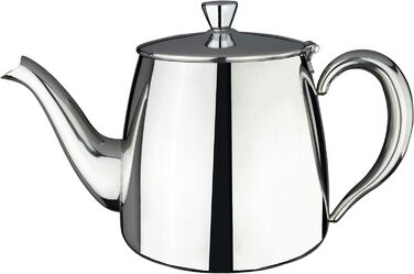 Café Olé PT-048 Cafe Ole Premium Teakettle, 18/10 Stainless Steel, 48 Ounces, Drip-Free Pouring, Hollow Handles & Flip-Up Lid, Silver