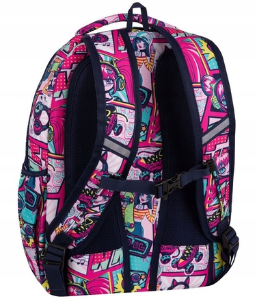 Шкільний багатокамерний рюкзак CoolPack, чорний, багатоколірний, 26 л