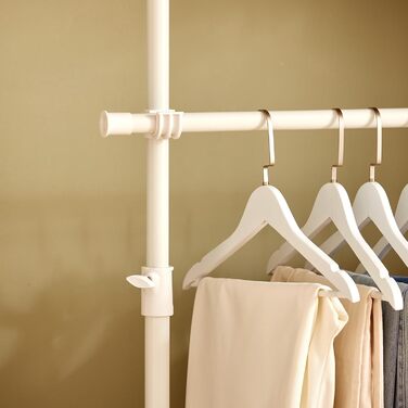 SoBuy® FRG109 Telescopic Wardrobe System with 2 Clothes Rails - Clothes Storage System, Shelving System, Clothes Rack